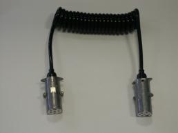 7-polige 24-Volt-Elektrowendel mit 2 Metallstecker in S-Ausf�hrung ISO 3731