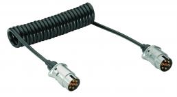 7-pins electrical coil, PUR, with 2 plastic plugs, 12 volts