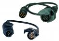 12-Volt-Adapter ISO 11 446 / ISO 1724 mit 7-poligem Stecker und 13-poliger Kupplung, Leitungsl�nge 700 mm 
